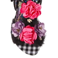 Blossoming Beauty -Masquerade Shoes 3911 24F 5 Blossoming Beauty Iconic by Irregular Choice Black and Pink Floral Flat Sandals 9cd3f55a 0f45 49c2 bad7 6abd3b4b8d11
