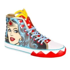 Pride Of Themyscira 25 Pride Of Themyscira -Masquerade Shoes 4125 43A 1 Pride of Themyscira Irregular Choice Justice League Wonder Woman Baseball Boots High Top Trainers 5742c55c af1f 4138 8f40 a4de8162a032