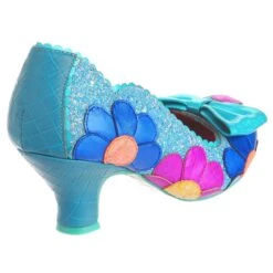 IRREGULAR CHOICE Daisy Daisy -Masquerade Shoes 4136 92B 3DaisyDaisyIrregularChoiceBlueGlitterMidHeels edb664c4 7984 4c8c 82c8 f8d3ad96165f