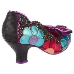 IRREGULAR CHOICE Daisy Daisy -Masquerade Shoes 4136 92C 3DaisyDaisyIrregularChoiceBlackGlitterMidHeels 4101c8cf 9cef 4532 a30d 638c2f92b0a0