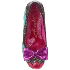 IRREGULAR CHOICE Daisy Daisy -Masquerade Shoes 4136 92C 4DaisyDaisyIrregularChoiceBlackGlitterMidHeels ab970542 7312 40c1 9191 27563668a0c4