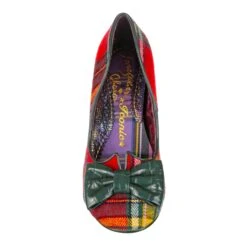 Dazzle Razzle Wide Fit -Masquerade Shoes 4136W 04CG 4 Dazzle Razzle Wide Fit Iconic by Irregular Choice Plaid Tartan Preppy Mid Heel Shoes