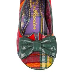Dazzle Razzle Wide Fit -Masquerade Shoes 4136W 04CG 5 Dazzle Razzle Wide Fit Iconic by Irregular Choice Plaid Tartan Preppy Mid Heel Shoes