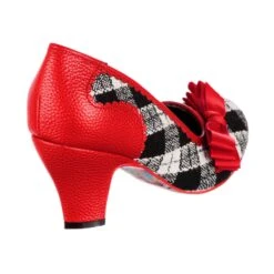 Palm Cove -Masquerade Shoes 4255 08R 3 Palm Cove Iconic by Irregular Choice Preppy Check Mid Heels