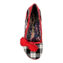 Palm Cove -Masquerade Shoes 4255 08R 4 Palm Cove Iconic by Irregular Choice Preppy Check Mid Heels