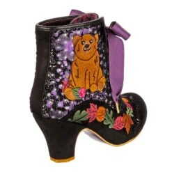 IRREGULAR CHOICE Big Ol Bear 24 IRREGULAR CHOICE Big Ol Bear -Masquerade Shoes 4405 29A 3 Big Ol Bear Irregular Choice Black Brow Bear Heeled Lace Up Boots