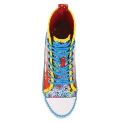 IRREGULAR CHOICE Devious Daisy -Masquerade Shoes 4485 26B 4 Devious Daisy Irregular Choice Metallic High Top Trainers