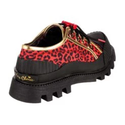 Slice Of Bread -Masquerade Shoes 4544 01I 3 Slice Of Bread Iconic By Irregular Choice Pink Leopard Flat Trainer Shoes