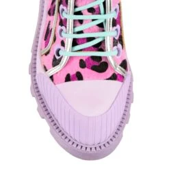 Dinosaur Stomp -Masquerade Shoes 4544 02F 5 Dinosaur Stomp Iconic By Irregular Choice Pink Leopard Flat Ankle Boots b71d1999 432e 45e4 87f8 705b484c679d