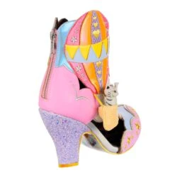 IRREGULAR CHOICE Up Up And Miaow Away -Masquerade Shoes 4606 05A 3 Up Up and Miaow Away Irregular Choice Cat Hot Air Balloon Mid Heel Boots