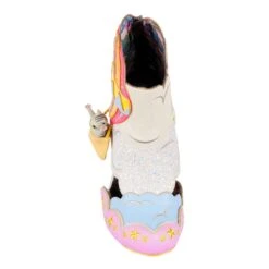 IRREGULAR CHOICE Up Up And Miaow Away -Masquerade Shoes 4606 05A 4 Up Up and Miaow Away Irregular Choice Cat Hot Air Balloon Mid Heel Boots