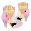 IRREGULAR CHOICE Up Up And Miaow Away -Masquerade Shoes 4606 05A 6 Up Up and Miaow Away Irregular Choice Cat Hot Air Balloon Mid Heel Boots