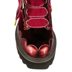 IRREGULAR CHOICE Sleepy Squirrel -Masquerade Shoes 4633 08C 5 Sleepy Squirrel Irregular Choice Chunky Black Lace Up Flat Walking Boots