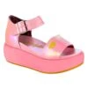Pastel Pastille -Masquerade Shoes 4645 01E 1 Pastel Pastille Iconic by Irregular Choice Flatform Metallic Pink Platform Sandals 6796974c 401f 4379 b297 98931fdd6c37