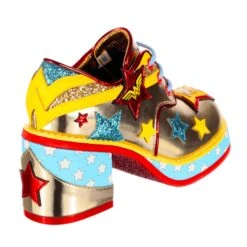 Amazonian Warrior 24 Amazonian Warrior -Masquerade Shoes 4648 04A 3 Amazonian Warrior Irregular Choice Justice League Wonder Woman Lace Up Chunky Heel Platform Shoes c3ad2410 3ca2 4a38 9693 9e7633fa4d52