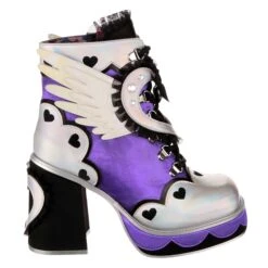 IRREGULAR CHOICE Heart Way There 23 IRREGULAR CHOICE Heart Way There -Masquerade Shoes 4649 07B 2 Heart Way There Irregular Choice Platform Pastel Winged Heart High Heel Boots f7ec5dc4 75e4 46ae ad0a e057cfc65619