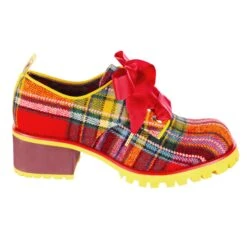 Masquerade Shoes -Masquerade Shoes 4658 01H02OnYourMindRedYellowTartanChunkyShoes