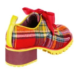 On Your Mind -Masquerade Shoes 4658 01H03OnYourMindRedYellowTartanChunkyShoes 43a85378 a3ae 4647 8890 7a15e21a88b1