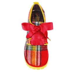 On Your Mind -Masquerade Shoes 4658 01H04OnYourMindRedYellowTartanChunkyShoes 6c55b1e6 5281 44d0 bbf1 dbe555f63e20