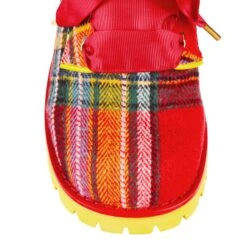 On Your Mind -Masquerade Shoes 4658 01H05OnYourMindRedYellowTartanChunkyShoes 484aa4f6 0134 4612 920b 3ddd613938ba