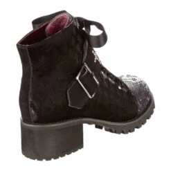 Bounce About -Masquerade Shoes 4662 01C 3 Bounce About Iconic by Irregular Choice Black Flat Ankle Boots ae0df592 071a 4723 9845 9841695d1463