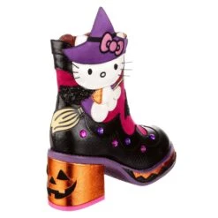 Hello Witchy -Masquerade Shoes 4663 07A 3 Hello Witchy Irregular Choice X Sanrio Hello Kitty Halloween Chunky Platform Ankle Boots