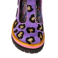 IRREGULAR CHOICE Leopard Liaisons 27 IRREGULAR CHOICE Leopard Liaisons -Masquerade Shoes 4677 03B 5 Leopard Liaisons Irregular Choice Purple Leopard T Bar Platform High Heel Shoes