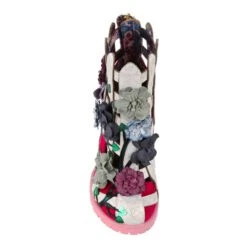 IRREGULAR CHOICE Garden Fence -Masquerade Shoes 4688 01A 4 Garden Fence Irregular Choice Bird Concept Heel Floral High Heel Boots