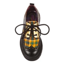 IRREGULAR CHOICE Smart N Spiffy -Masquerade Shoes 4697 04B 4 Smart N Spiffy Irregular Choice Lace Up Black Yellow Check Chunky Brogue Shoes e4f877cd 276a 497c 983a 0b1e2b2accad