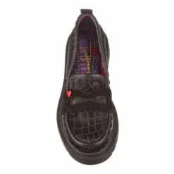 IRREGULAR CHOICE Love A Loaf 25 IRREGULAR CHOICE Love A Loaf -Masquerade Shoes 4697 06A 4 Love A Loaf Irregular Choice Black Croc Flat Slip On Loafers