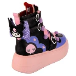 Spooky Kuromi -Masquerade Shoes 4708 01A 3a Spooky Kuromi Irregular Choice X Sanrio Halloween Pastel Goth Chunky Platform Ankle Boots