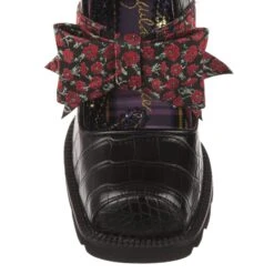 IRREGULAR CHOICE Aw Shucks -Masquerade Shoes 4710 02A 5 Aw Shucks Irregular Choice Black SquaretoeCurvy High Heels jpg